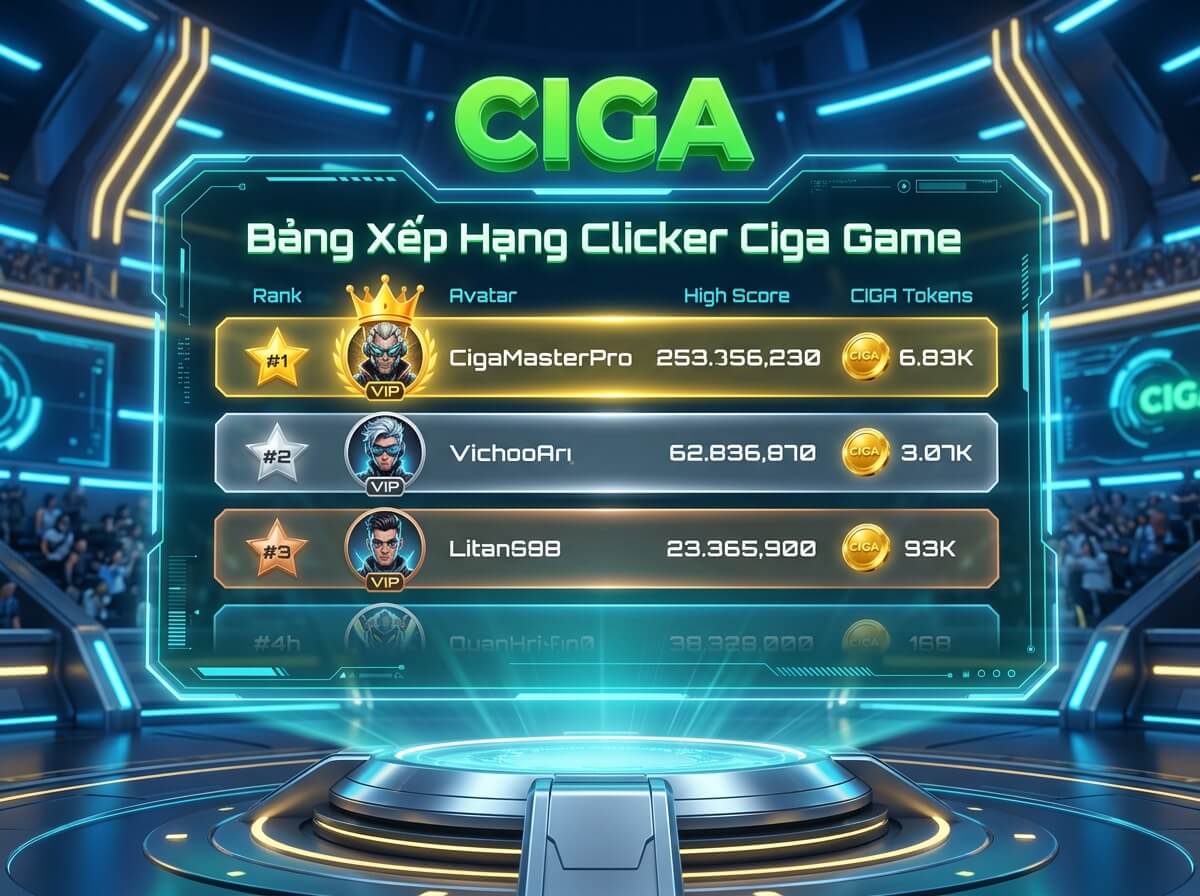 bảng xếp hạng clicker ciga game