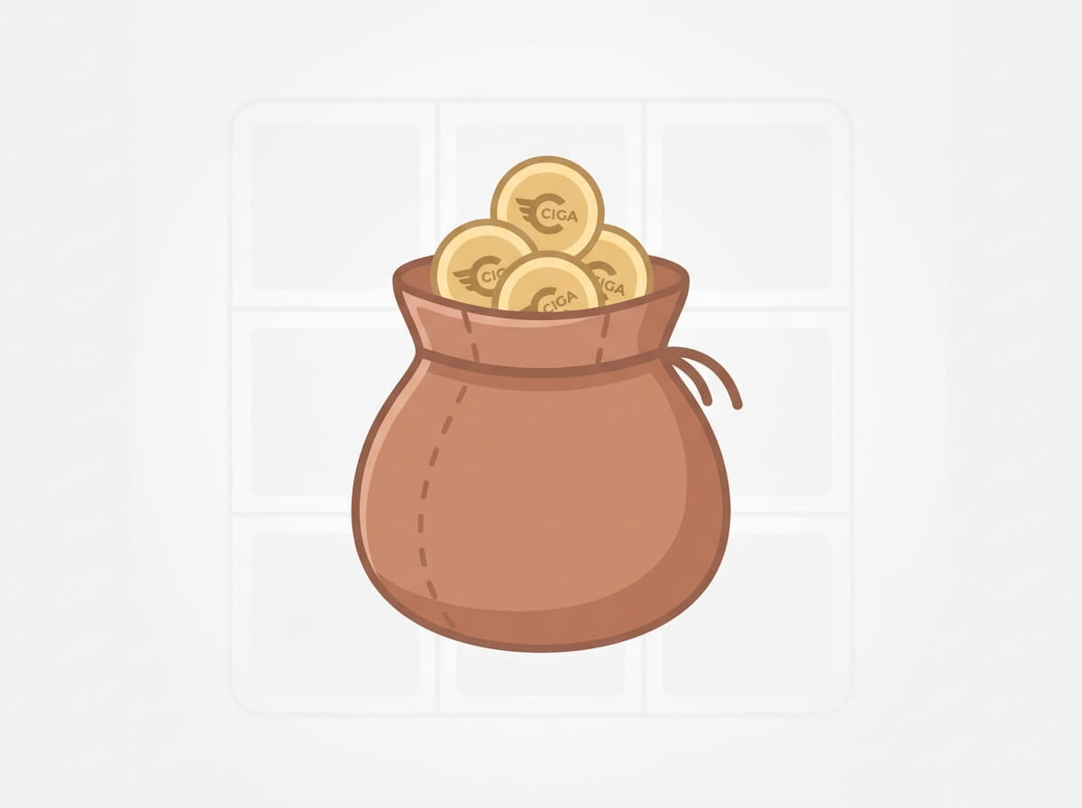 biểu tượng túi vàng ciga game