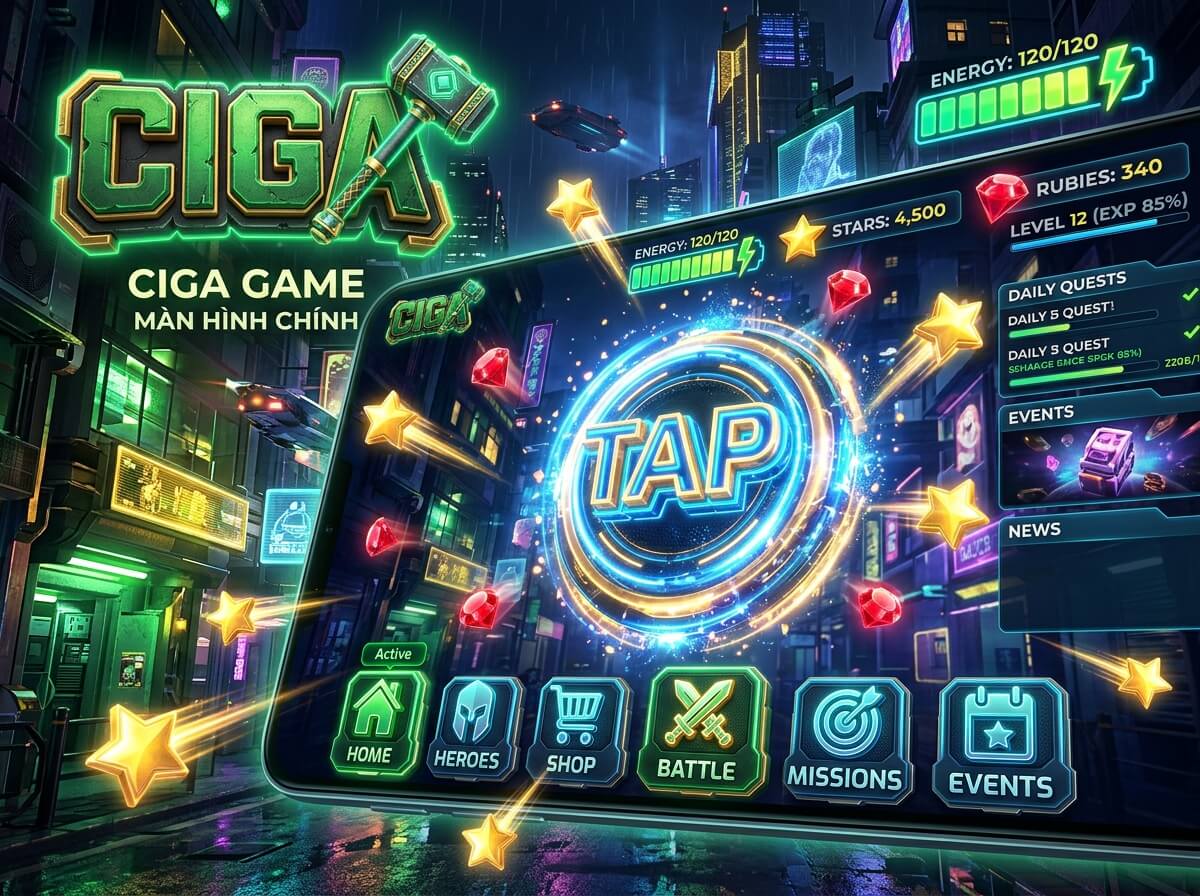 Đánh Giá Toàn Diện Giao Diện Màn Hình Chính Ciga Game